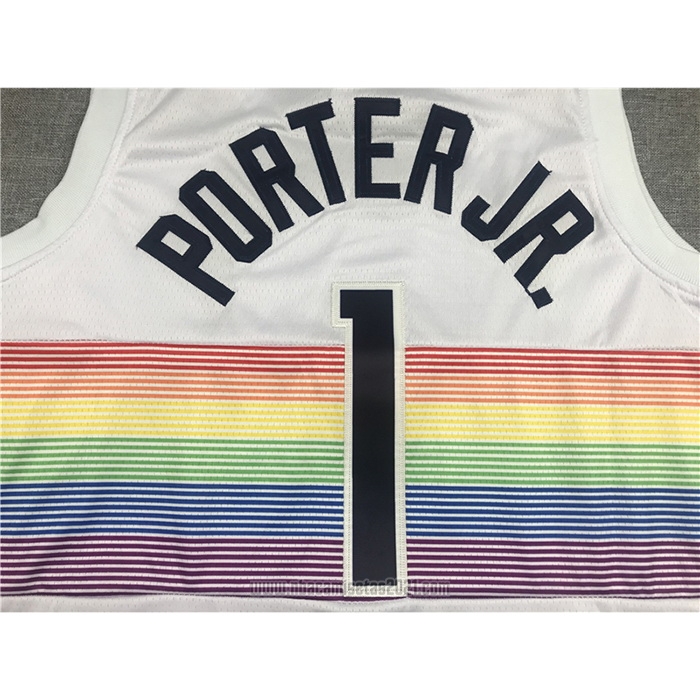 Camiseta Denver Nuggets Michael Porter JR. #1 Ciudad Blanco